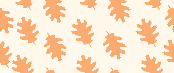 Vector illustration. Autumn concept. Seamless pattern with leaves. Ideal for gift wrapping, wallpaper and screensavers.