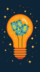 A Lightbulb Filled with Dollar Bills: Brighter Ideas for Financial Success!