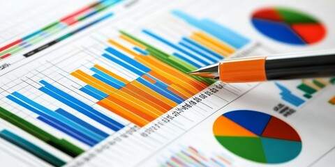 Financial presentation on personal finance management with colorful charts and detailed analysis engaging and informative layout