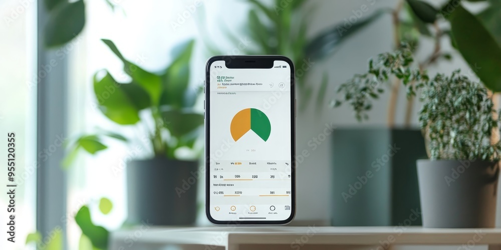 Poster Personal finance app displaying debt repayment progress with clear visualizations and performance metrics modern interface