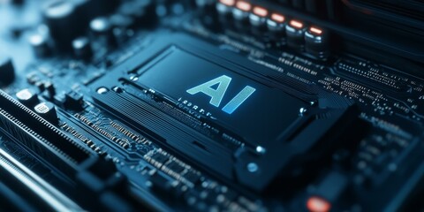 AI on a circuit board.