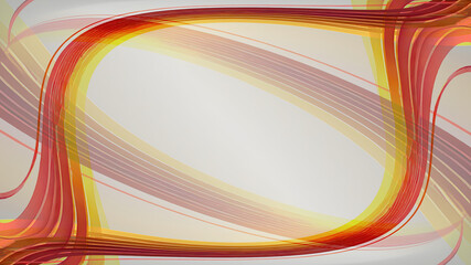 abstract orange red wavy curves on grey background