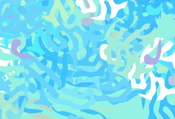Light Blue, Green vector background with abstract shapes.