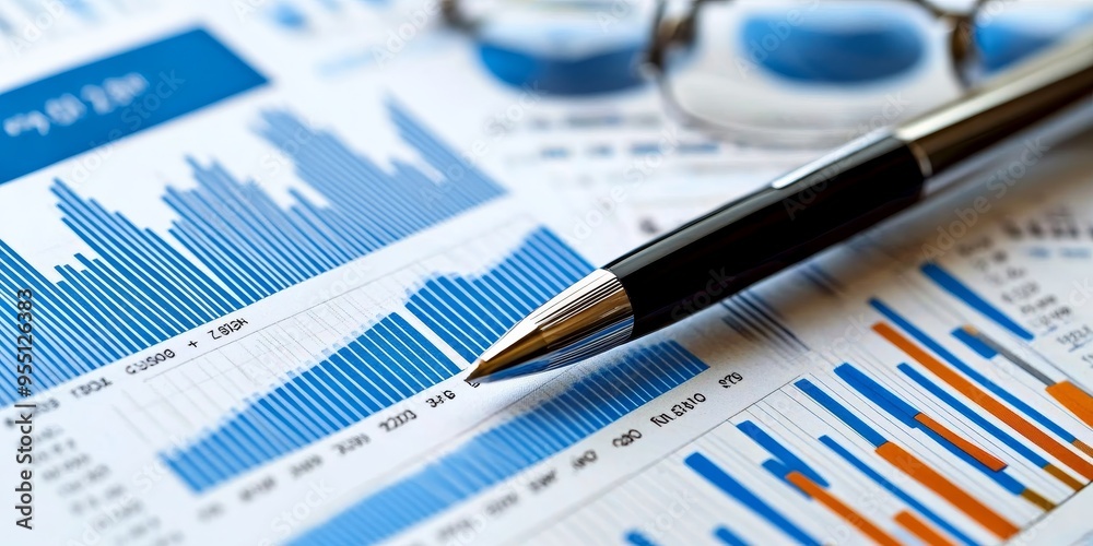 Poster Detailed financial advice session with interactive visual aids and clear data points professional personal finance setting