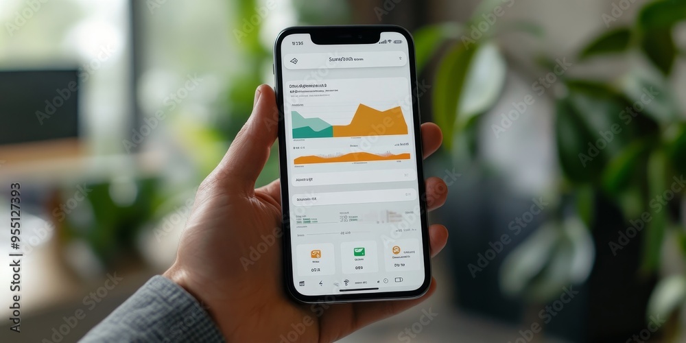 Leinwandbilder Personal finance app displaying personal savings progress with clear visualizations and performance metrics modern interface