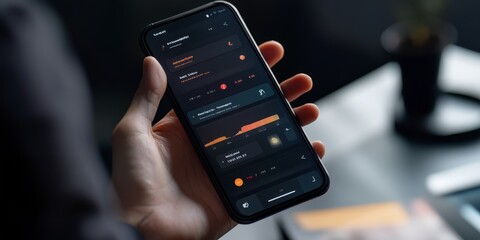 Obraz premium Detailed interface of a digital wallet app with real-time balance updates and transaction history professional and secure