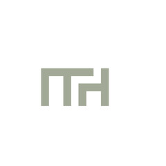 simple M and h chair letter logo design for furniture.