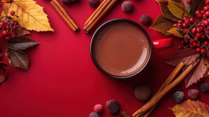 A steaming cup of spiced hot chocolate