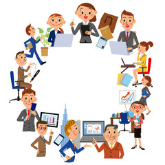 色々な会社員のビジネスシーン