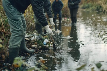 Riverbank Cleanup by Volunteers