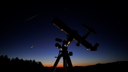 Astronomical telescope for observing stars, planets, Moon and other celestial objects.