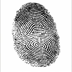 fingerprint isolated on white background