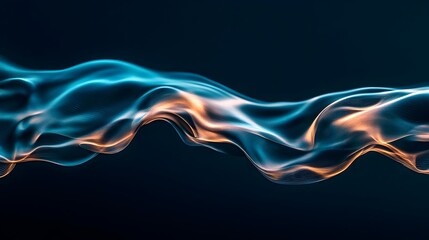 Obraz premium Smooth Dynamic Gradient Wave of Vibrant Flowing Colors in Futuristic Digital Landscape