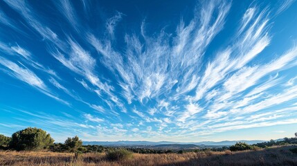 Clear Blue Sky Wispy Clouds Calm Daylight Feel