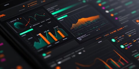 Naklejka premium Detailed financial goals dashboard with interactive graphs and precise milestones professional and sleek design