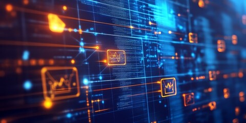 Obraz premium Digital interface displaying blockchain transaction history and verification process modern and secure financial technology