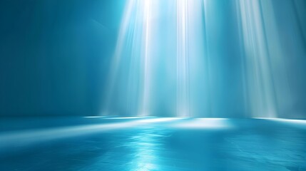 Obraz premium Bright Blue Ethereal Landscape with Soft Illumination and Tranquil Atmosphere