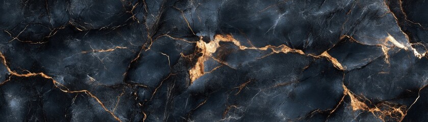 Seamless marble pattern in dark grey with bronze veins, [Abstract Background Marble], [Modern and bold]