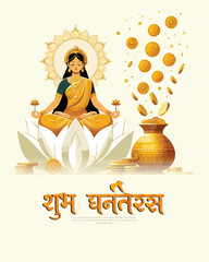 Happy dhanteras social media post template 