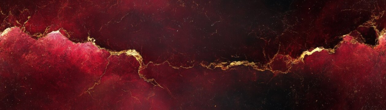 Seamless marble texture in rich burgundy with gold highlights, [Abstract Background Marble], [Bold and luxurious]