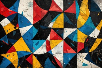 Fototapeta premium Abstract geometric pattern with vibrant colors