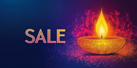 Celebrate Diwali with vibrant sale banners featuring colorful designs and festive elements