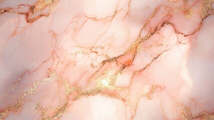 Fototapeta premium Seamless marble pattern in pale peach with subtle gold highlights, [Abstract Background Marble], [Warm and elegant]