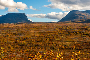 Landscape with u-shaped valley Lapporten, Norrbotten, Sweden