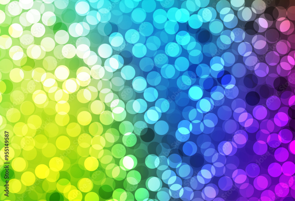 Poster light multicolor vector layout with circle shapes.