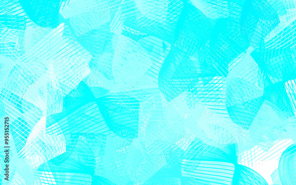 Poster light blue vector backdrop with memphis shapes.