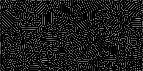 Abstract seamless turing pattern minimal organic geometric black background. white stock line abstract pattern Transparent monochrome striped texture, seamless pattern, modern stylish texture.
