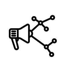 Advertising spread icon line vector design in trendy style