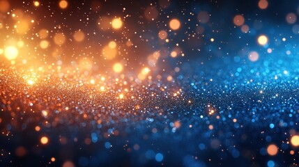 Obraz premium Abstract background white and blue bokeh with glittering highlights.