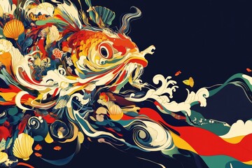 Obraz premium design marine elements