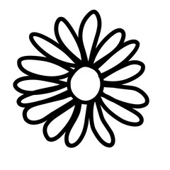 abstract flower outline 