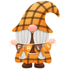 Autumn Gnome with Flags