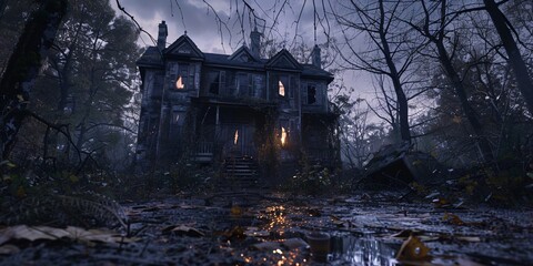 Obraz premium Haunted House AR App- Augmented Reality Ghost Tour- Interactive Haunted House AR 