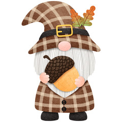 Autumn Gnome with Acorn 