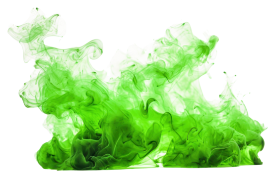 PNG A green fire smoke white background abstract.