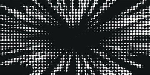 Abstract comic book flash explosion radial lines on transparent background