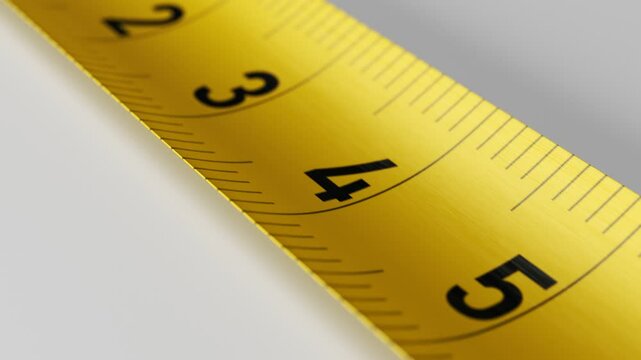 Camera Moves Along The Yellow Tape Measure In Endless Loop Closeup Shot Camera Moves Along The Yellow Tape Measure In Endless Loop Closeup Shot Shallow Depth Of Field Perfect For Any Engineering