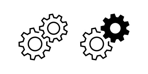 Set of Gear icons. Setting sign. for mobile concept and web design. vector illustration on white background
