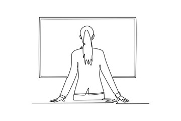 Continuous one line drawing management of finance concept. Doodle vector illustration.