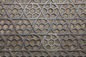 Abstract background of metal pattern.