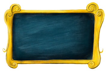 Model cadre tableau &agrave; la craie isol&eacute; transparent