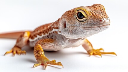 Fototapeta premium A colorful gecko rests calmly, showcasing its unique patterns and textures