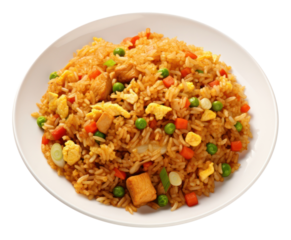 PNG Thai Fried Rice Illustration rice plate food.