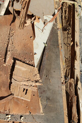 Old wood pile was eating by the termites