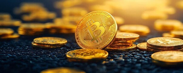 Glowing gold coins tumbling into a deep, dark abyss, symbolizing uncertain investments