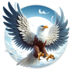 Obraz premium 독수리, 애니메이션 아트 (eagle, animation art)